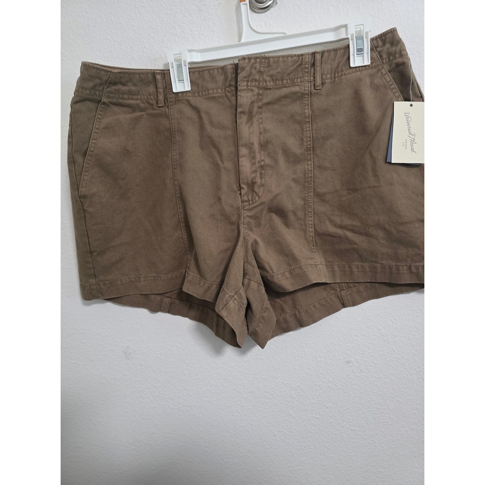 Universal Thread Womens Brown Utility Shorts High Rise Cotton Blend Size 17 NWT